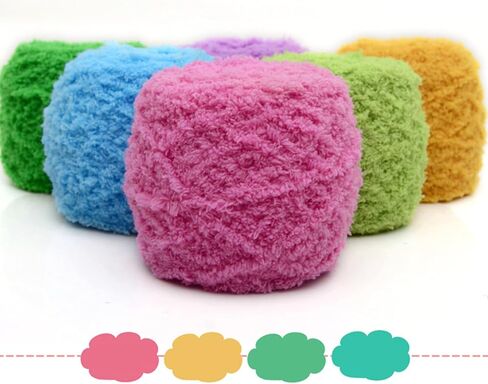 Fluffy Yarn Coral Fleece Knitting Bulky Yarn Soft Chunky Crochet Ball Craft Multi Colors for DIY Sweaters Doll Scarves Accessories Midnight Iris in Saudi Arabia