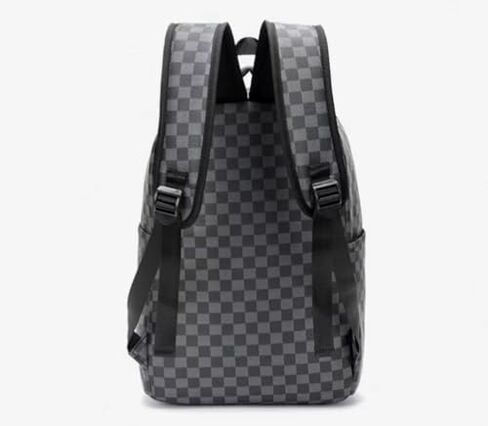 Large capacity PU leather backpack, leisure travel bag, student laptop backpack (black3), HDK-957 in Saudi Arabia