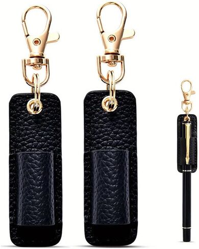 2pcs Pen Holder for Lanyard, Retractable Pen Holder Clip Portable Neck Lanyard Pen Keychain Badge Pens for Courier, Clerk in Saudi Arabia