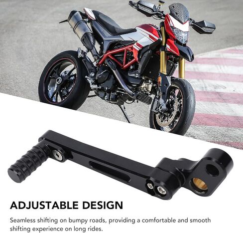 Bnineteenteam Motorcycle Shift Lever, Adjustable Gear Shift Lever, Aluminum Alloy Shifter Pedal for Hypermotard 820 SP 2013-2015, 939 SP 2016-2019, 821 2013-2015 (Black in Saudi Arabia