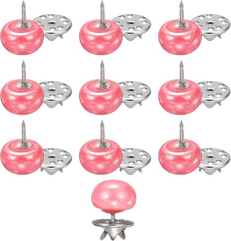 HARFINGTON 20pcs Pink No Sew Pearl Buttons 12mm Cover Up Pins Removable Reusable Craft Button for Shirt Dress DIY Crafts Clothes Decoration in Saudi Arabia