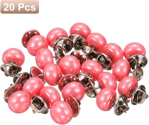 HARFINGTON 20pcs Pink No Sew Pearl Buttons 12mm Cover Up Pins Removable Reusable Craft Button for Shirt Dress DIY Crafts Clothes Decoration in Saudi Arabia