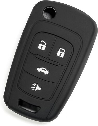 2-Pack Soft-Touch Silicone Key Fob Covers for Chevrolet Aveo Cruze Sonic Trax Equinox/Buick Encore Lacrosse Regal 4-Button by Click&Fit Car Remote Shell Case Protectors in Kuwait