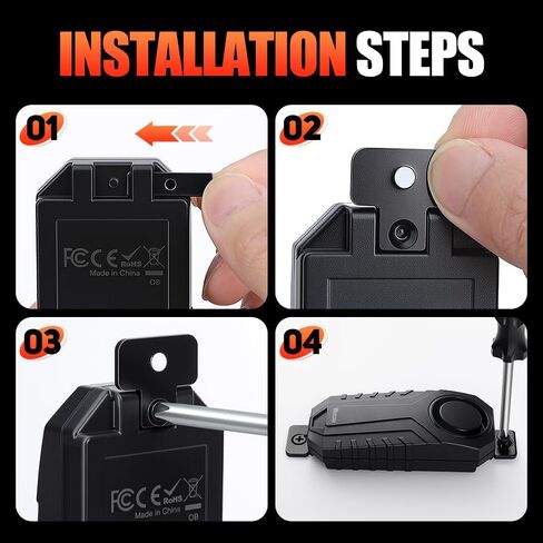 WSDCAM 113dB Bike Alarm Catalytic Converter Alarm Wireless Anti Theft Vibration Motion Sensor Vehicle Security Alarm System Waterproof Motorcycle Alarm Bicycle Alarm with Remote (NO Heat Resistance) in Kuwait