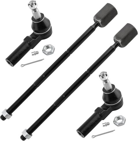 4Pcs Front Inner Outer Tie Rods End Links Left Driver & Right Passenger Steering Tie Rod End Kit Fit For Ford Taurus 1996-2007 3.0L, For Mercury Sable 1996-2005 3.0L Replace# EV398 ES3349 in Saudi Arabia