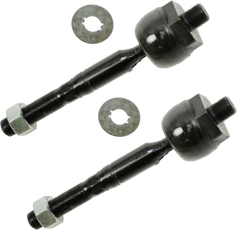 TRQ Front Driver & Passenger Side Inner Steering Kit Steering Rack & Pinion Bellow Tie Rod Compatible with 2001-2007 Toyota Sequoia 2000-2006 Tundra in Saudi Arabia