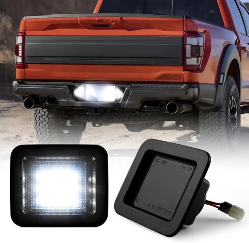 LED License Plate Lights Compatible With Ford F-150 2015-2023 Tag Light F-150 Raptor 2015-2023 Smoke Lens 6000K White in Saudi Arabia
