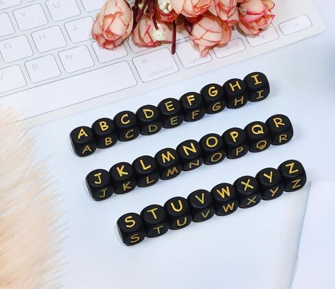 Tupalizy 12 مم سيليكون حرف الخرز A-Z مربع الأبجدية الخرز سحر مكعب للأساور سلاسل المفاتيح القلائد اسهم صناعة المجوهرات الأقلام DIY سلسلة الحرف اليدوية هدايا الحفلات، 78 قطعة، أحمر in Saudi Arabia