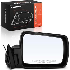A-Premium Passenger Side Manual Door Mirror Compatible with Jeep Cherokee 1984-1996, Comanche 1986-1992, Wagoneer 1984-1990 - Non-Heated Manual Folding Paintable Black Outside Rear View Mirror in Saudi Arabia