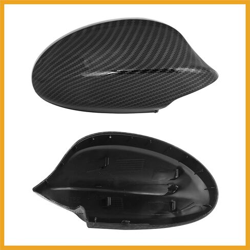زوج الخارجي مرآة الرؤية الخلفية الإسكان الباب الجناح غطاء مرآة غطاء ألياف الكربون نمط لسيارات BMW 3-Series E90 E91 325i 328i 330i سيدان 2005-2008 استبدال in Kuwait