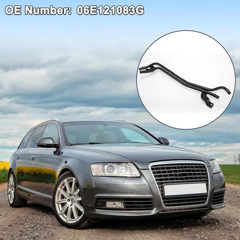 خرطوم المبرد خرطوم السخان رقم 06E121083G لأودي A6 كواترو 3.0L V6 2016-2018 الحديد الأسود 1 قطعة أنبوب التبريد ختم جيد in Saudi Arabia