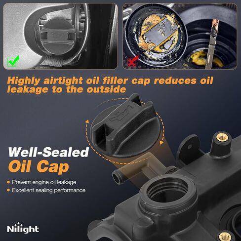 غطاء صمام المحرك Nilight لسيارة Nissan Altima 2007 2008 2009 2010 2011 2012 2013، Altima Hybrid 2007-2011، Nissan Sentra 2007 2008 2009 2010 2011 2012، 2.5L، غطاء يناسب طراز Nissan، الجزء # 13264JA00A in Saudi Arabia