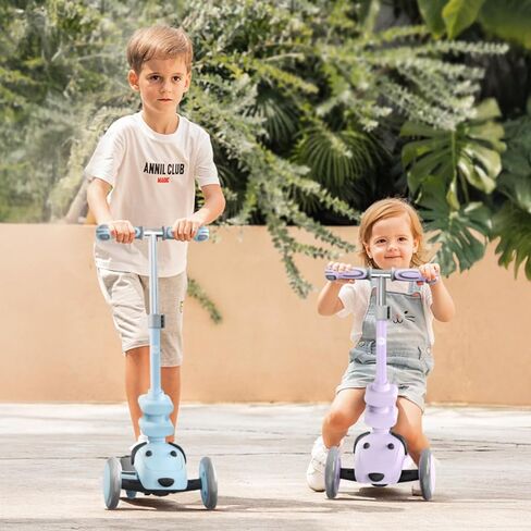 Kids Scooter for Ages 1-12 Years, 3 Wheels Toddler Scooter for Children Age 1-3/3-5/5-8/8-12 Boys and Girls with Adjustable Heights and LED Wheels in Kuwait