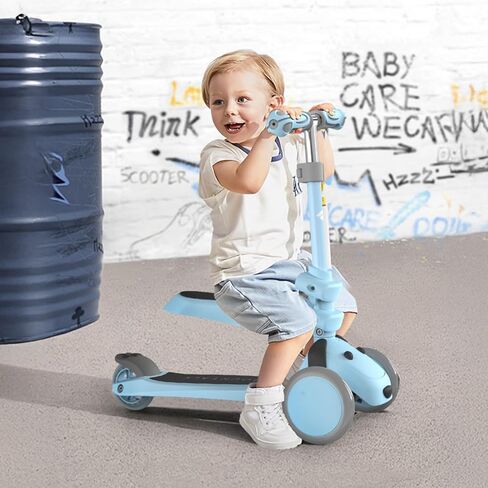 Kids Scooter for Ages 1-12 Years, 3 Wheels Toddler Scooter for Children Age 1-3/3-5/5-8/8-12 Boys and Girls with Adjustable Heights and LED Wheels in Kuwait