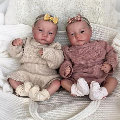 iCradle Lifelike Reborn Baby Doll 19 inch 48 cm Soft Body Realistic Look Newborn Dolls Handmade Baby Twin Doll Toy for Ages 3+ in Saudi Arabia