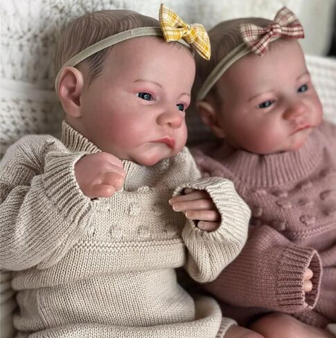 iCradle Lifelike Reborn Baby Doll 19 inch 48 cm Soft Body Realistic Look Newborn Dolls Handmade Baby Twin Doll Toy for Ages 3+ in Saudi Arabia