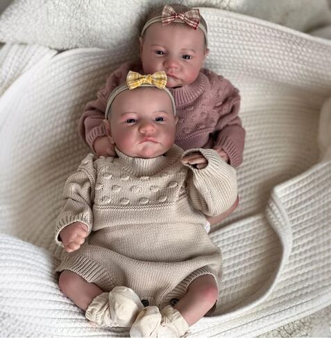 iCradle Lifelike Reborn Baby Doll 19 inch 48 cm Soft Body Realistic Look Newborn Dolls Handmade Baby Twin Doll Toy for Ages 3+ in Saudi Arabia