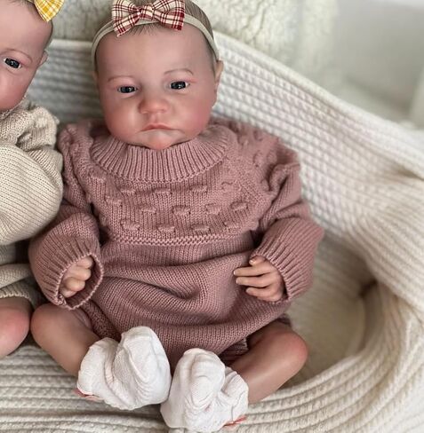 iCradle Lifelike Reborn Baby Doll 19 inch 48 cm Soft Body Realistic Look Newborn Dolls Handmade Baby Twin Doll Toy for Ages 3+ in Saudi Arabia