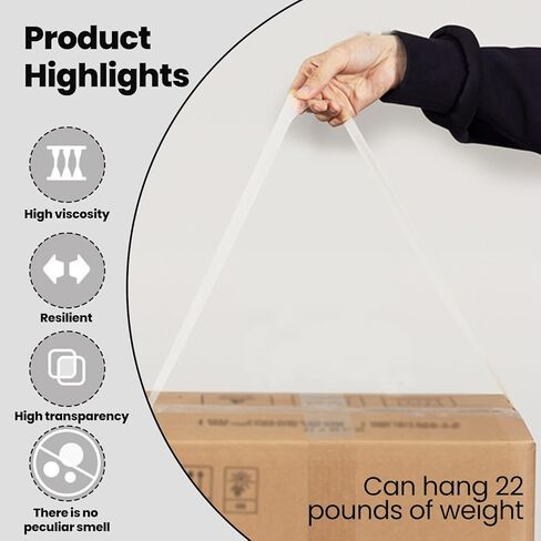 1.89" x 88ft Clear Packing Tape, 48mm Heavy Duty Shipping Packing Tape for Moving Boxes, Shipping, Office, Storage and Packaging Supplies in Saudi Arabia