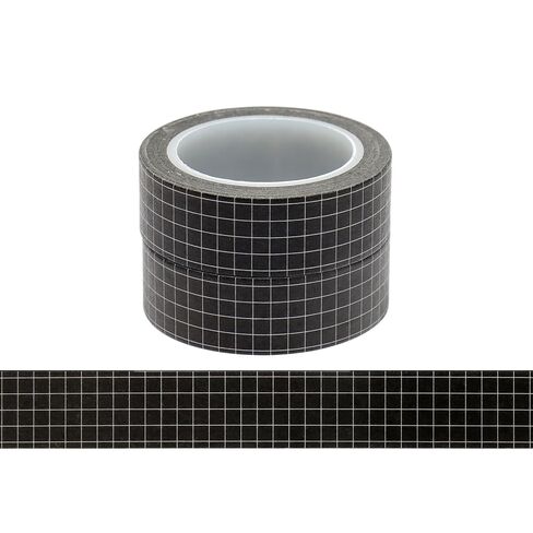NatSumeBasics Washi Tape Pink Grid Washi Tapes 2 Pcs الزخرفية اخفاء الشريط ذاتية اللصق الحرفية الأشرطة للتغليف ديكور المجلات سجلات القصاصات المخططين DIY هدية (الوردي) in Kuwait