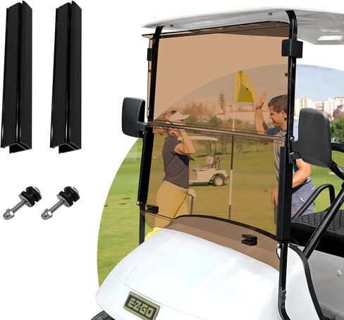 Golf Cart Windshield EZGO TXT Windshield Fits 2014-Up EZGO TXT Golf Cart Prevent UV Ray and Foldable Clear EZ GO Golf Cart Windshield in Kuwait