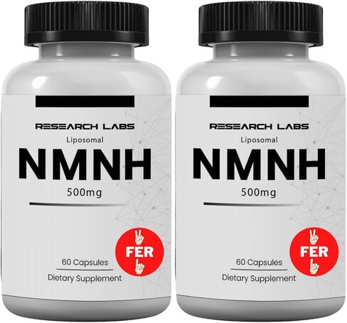 Research Labs Liposomal NMNH (بديل مكمل NMN) 500 مجم لكل وجبة | 60 كبسولة (ثنائي هيدرونيكوتيناميد أحادي النوكليوتيد) مكمل NAD لتعزيز مستويات NAD+ لمكافحة الشيخوخة in Saudi Arabia
