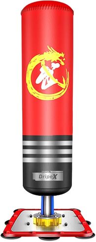 Punching Bag Heavy Boxing Bag with Suction Cup Stand- Freestanding Punching Bag for Adults Kickboxing Bags Kick Punch Bag for Home Gym Boxing Training Black, 69" in Saudi Arabia
