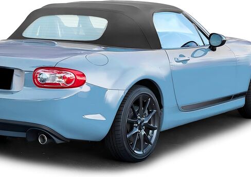 HECASA قمة ناعمة قابلة للتحويل متوافقة مع 2006-2014 Mazda MX-5 Miata مع نافذة زجاجية ساخنة كابريو سقف ناعم بديل من الفينيل الشراعي الأسود in Kuwait