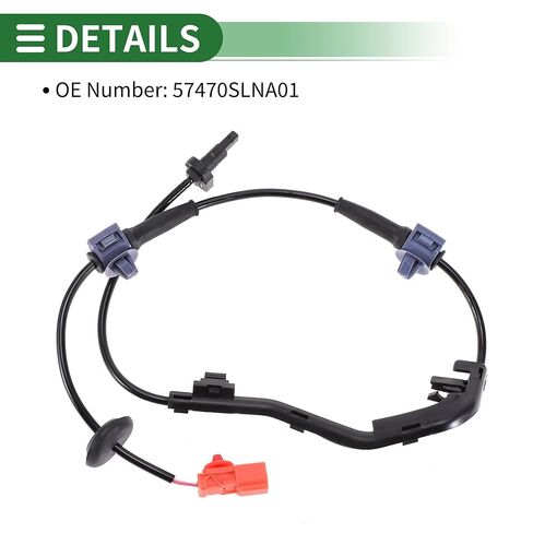 Motoforti ABS Wheel Speed Senor ABS Sensor Anti-Lock Braking System Sensor No.57470SLNA01 for Honda Fit Built in USA 2007-2008 1 Pcs Rear Right in Saudi Arabia