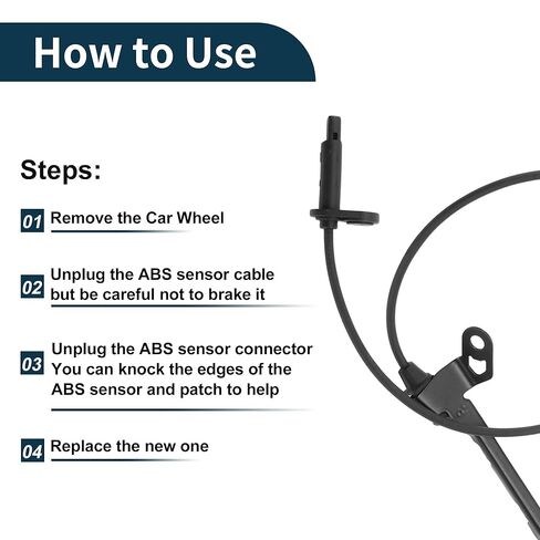 ABS Wheel Speed Sensor Front Right ABS Sensor Anti-Lock Braking System Sensor No.57450-STX-A01 for Honda Pilot 2009-2015, for Acura MDX 2007-2013 in Saudi Arabia