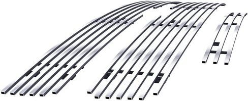 APS Premium 304 Stainless Steel Chrome Horizontal Billet Grille Grill Insert Combo Compatible with Chevy Silverado 2500HD 3500 HD 2007 2008 2009 2010 Main Upper Top Bumper N19-S40876C in Saudi Arabia