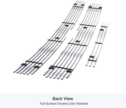 APS Premium 304 Stainless Steel Chrome Horizontal Billet Grille Grill Insert Combo Compatible with Chevy Silverado 2500HD 3500 HD 2007 2008 2009 2010 Main Upper Top Bumper N19-S40876C in Saudi Arabia