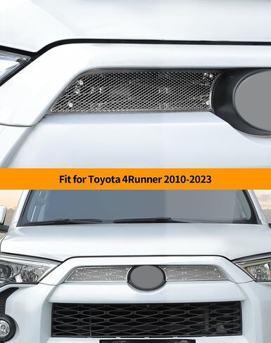 Hoolcar Front Grill Mesh Insert Compatible with Toyota 4Runner 2010-2023 Center Grille Protector Insert Air Vent Cover Guard Replacement Exterior Accessories, Black in Saudi Arabia