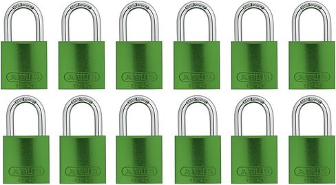 ABUS Yellow 72/40 Lockout Tagout Padlock w/ 1" Shackle, 12 Pack, Keyed Alike, 12 Padlocks with 24 Keys in Saudi Arabia
