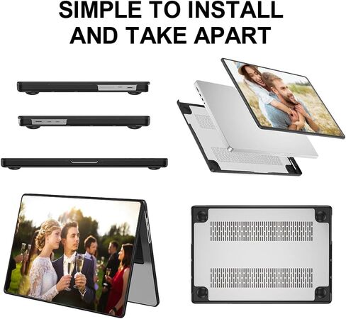 حافظة صور شخصية مخصصة لجهاز MacBook Pro مقاس 16 بوصة (2021) طراز A2485/A2780 حافظة نصية مخصصة كهدية مع غلاف صلب من البلاستيك متوافق مع حافظة MacBook Pro مقاس 16 بوصة باللون الأسود in Saudi Arabia