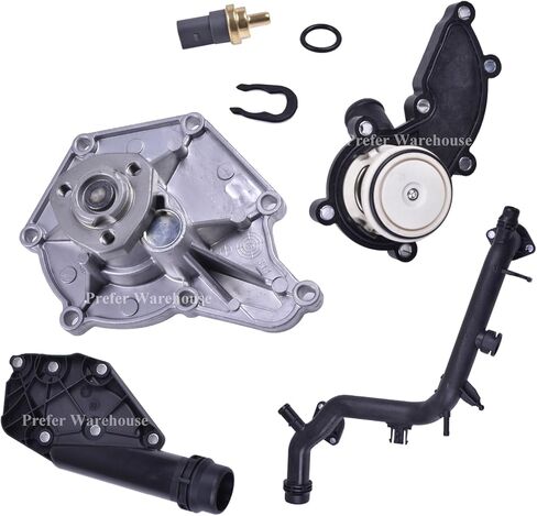 Engine Cooling System Kit compatible with Audi A4 Quattro 2009, A5 Quattro 2008-2010, Q5 2009-2012 Replace 06E121045J 06a919501A 06E121168B 032121142 06E121018G in Saudi Arabia
