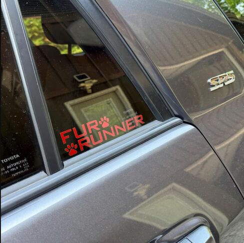 ملصق نافذة متوافق مع 4Runner الجيل الخامس 2003-2020 2021 2022 2023 2024 2025، ملصق لطيف من الفينيل FURRUNNER ملصق شارة مع مخلب، للجزء الخارجي من 4Runner in Kuwait