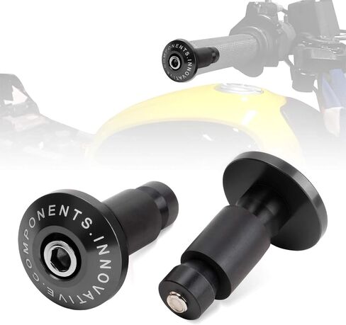 Universal Motorcycle Street Bike 7/8" Handlebar Grips Bar End Plugs (Black) in Saudi Arabia