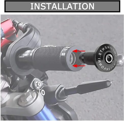 Universal Motorcycle Street Bike 7/8" Handlebar Grips Bar End Plugs (Black) in Saudi Arabia