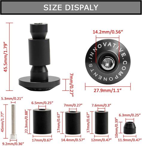 Universal Motorcycle Street Bike 7/8" Handlebar Grips Bar End Plugs (Black) in Saudi Arabia