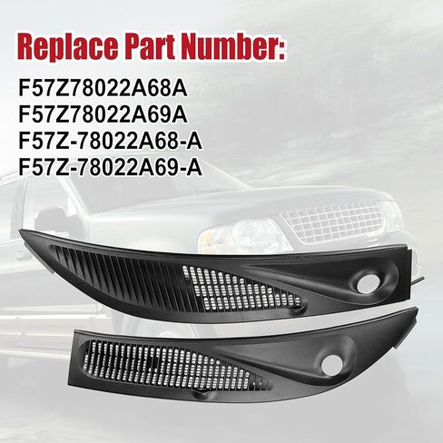 Windshield Wiper Cowl Panel Grille Compatible with Ford Explorer Sport Trac 1995-2005 For Mercury Mountaineer 1997-2001 Replaces F57Z78022A68A F57Z78022A69A in Saudi Arabia