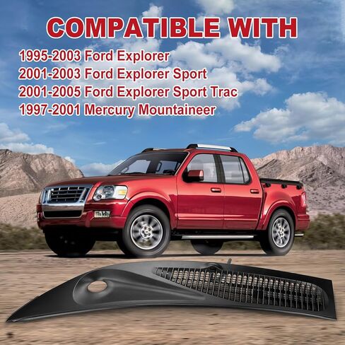 Windshield Wiper Cowl Panel Grille Compatible with Ford Explorer Sport Trac 1995-2005 For Mercury Mountaineer 1997-2001 Replaces F57Z78022A68A F57Z78022A69A in Saudi Arabia