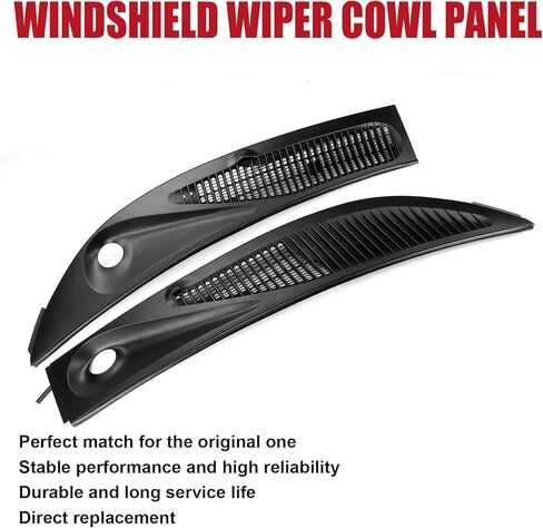 Windshield Wiper Cowl Panel Grille Compatible with Ford Explorer Sport Trac 1995-2005 For Mercury Mountaineer 1997-2001 Replaces F57Z78022A68A F57Z78022A69A in Saudi Arabia