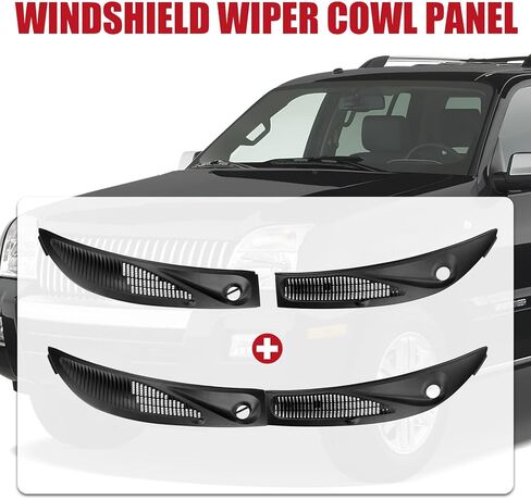 Windshield Wiper Cowl Panel Grille Compatible with Ford Explorer Sport Trac 1995-2005 For Mercury Mountaineer 1997-2001 Replaces F57Z78022A68A F57Z78022A69A in Saudi Arabia