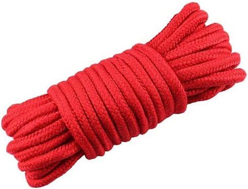 32 feet 8mm(1/3inch) Diameter Soft Cotton Rope Solid Braided Twisted Ropes,10m Durable and Strong All Purpose Twine Cord Rope String Thread Cord (Pink Rope) in Saudi Arabia