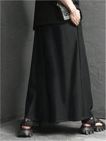 Men's Drawstring Waist Wide Leg Harem Pants Loose Baggy Yoga Cropped Trousers in Saudi Arabia