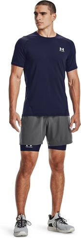 Under Armour Mens HeatGear Compression Shorts - Sweat Wicking LG Black-White in Kuwait