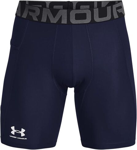 Under Armour Mens HeatGear Compression Shorts - Sweat Wicking LG Black-White in Kuwait