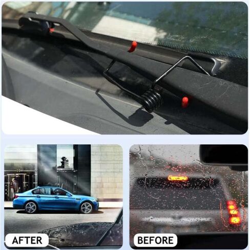 6 Pack Windshield Wiper Huggies Pressure Spring Booster Universal Windshield Wiper Blade Tension Springs for Most Cars Front Windshield Wiper Arm SUV Truck RV Improve Blade Performance in Rain in Kuwait