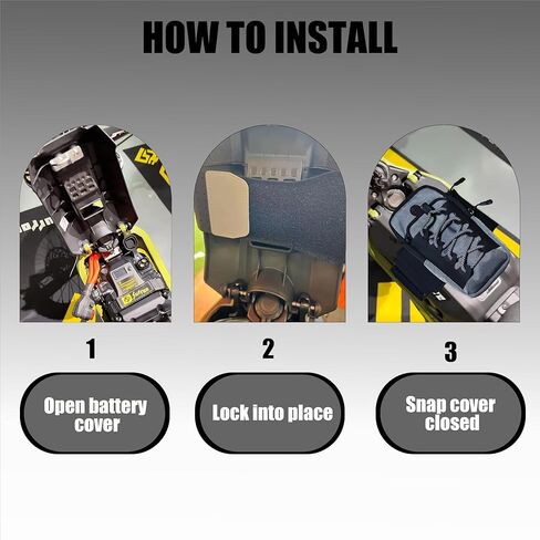 حقيبة إطار الدراجة الترابية الكهربائية من تريلفيكس، حقيبة غطاء بطارية تخزين أمامية، تخزين الغطاء الأمامي للدراجات النارية متوافق مع Surron Light Bee S/X، Tutti Soleil 01، E-Ride Pro SR/S/SS، Talaria MX3/MX4/MX5 in Kuwait